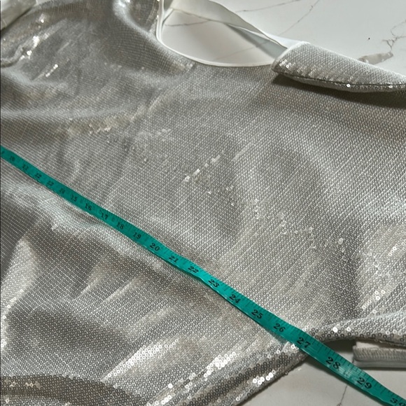 Skinnygirl Silver Sequin Blouse Size XL - Picture 7 of 8